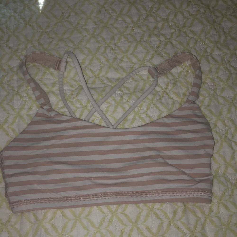 Striped Lululemon sports bra size 2.
